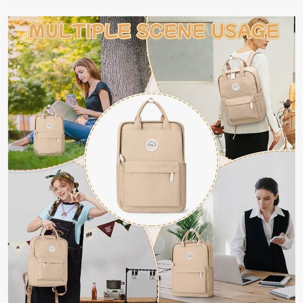 🆕 stylish tan backpack - Picture 8 of 9